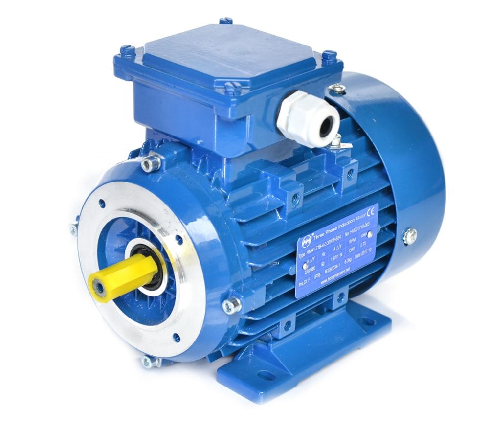 MS 90S-4 1.1KW 1.5HP Three Phase Asynchronous Induction Motor-Aluminum Housing 220V 380V 400V 415V 440V 690V