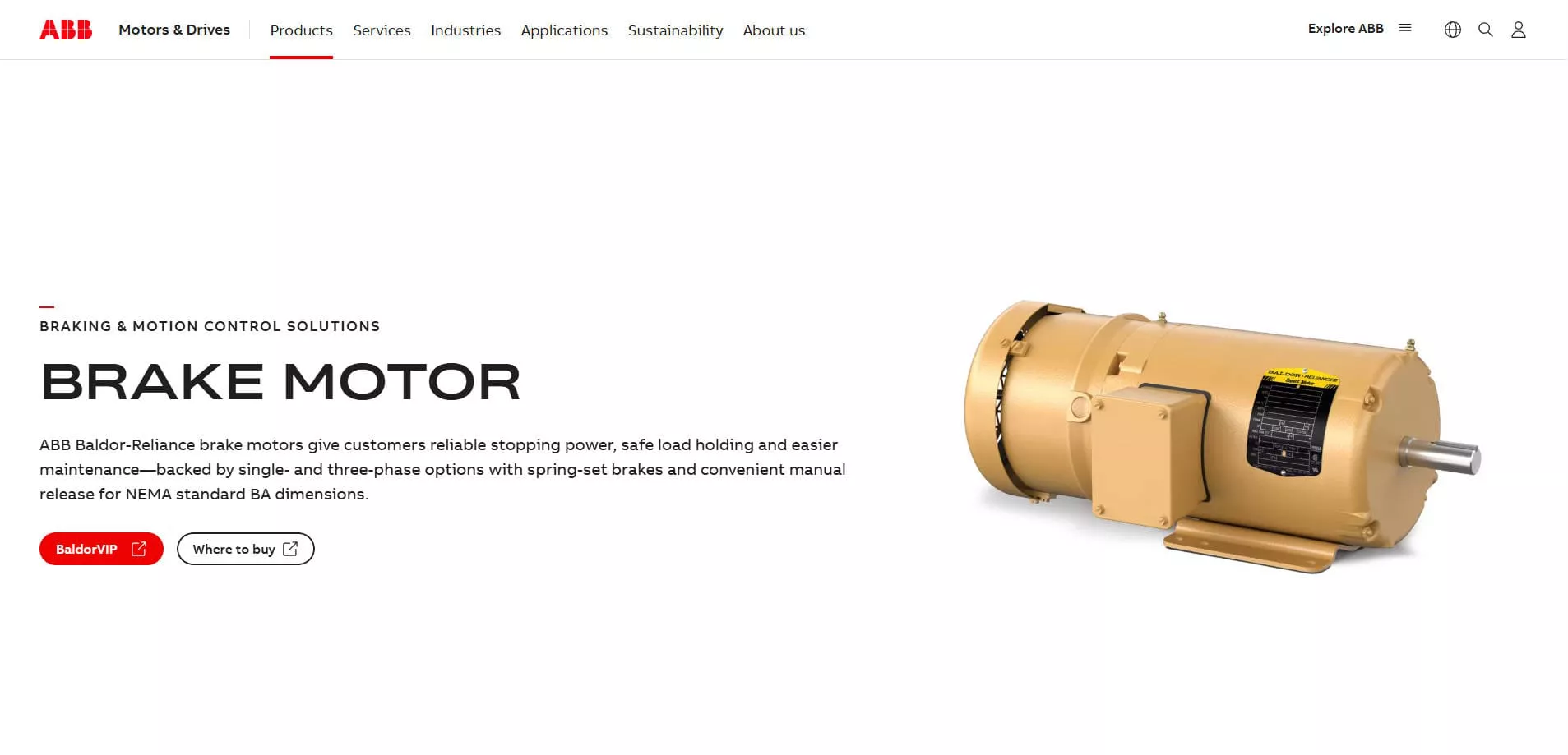 ABB Electric Brake Motor Manufacturer
