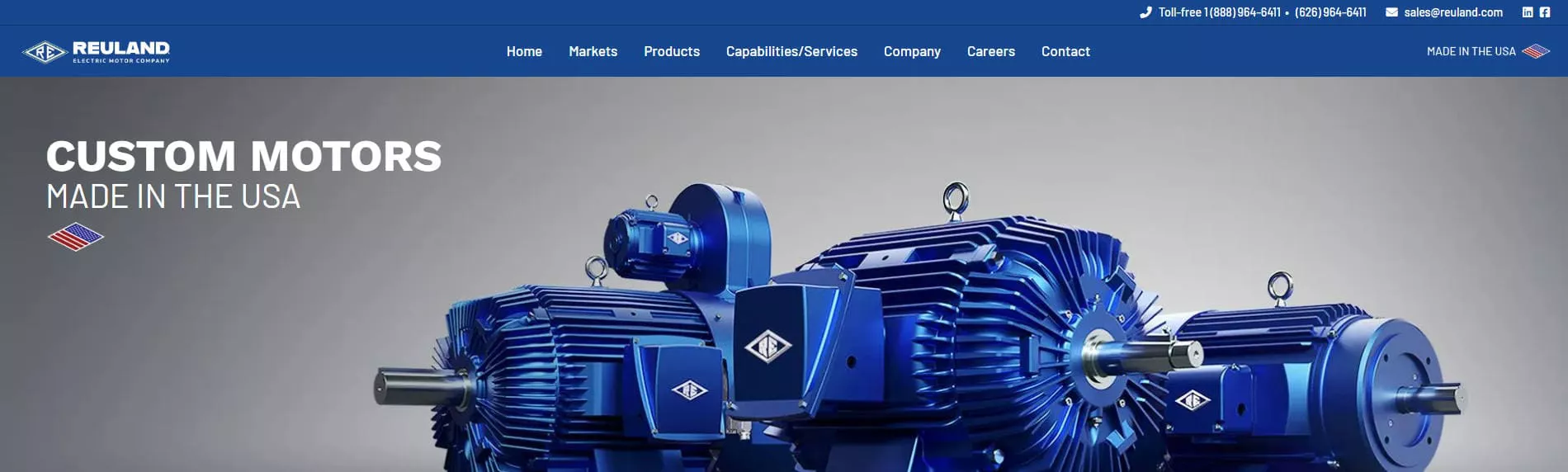 Reuland Electric Custom Industrial Motor Manufacturer