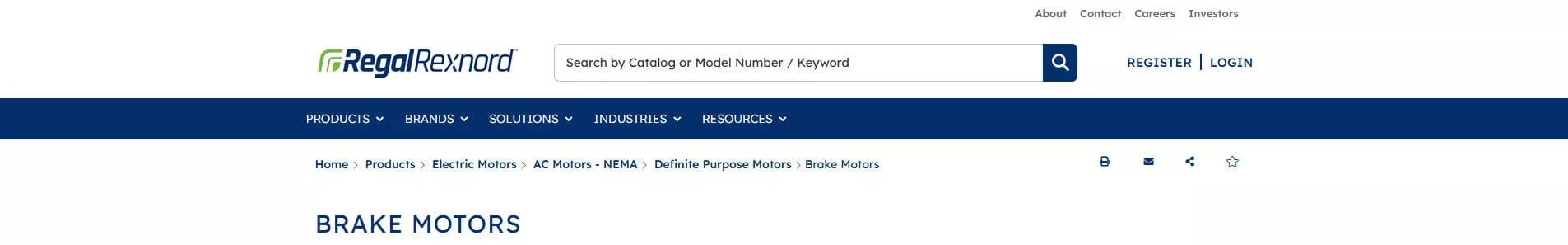 Regal Rexnord Brake Motor Manufacturer
