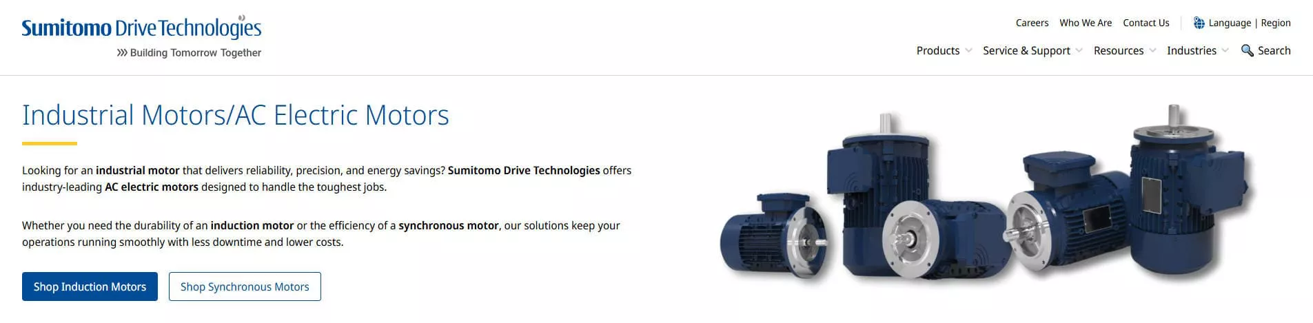 Sumitomo Drive Technologies AC Induction Motor Manufacturer