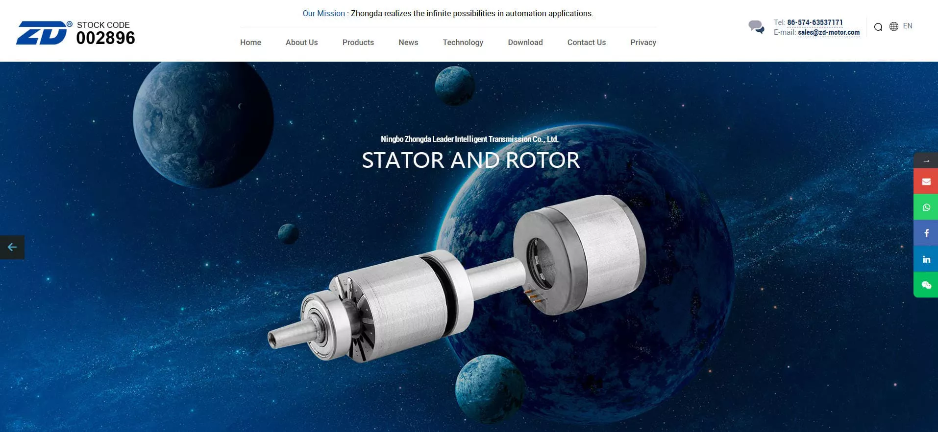 Top Electric Motor Manufacturers in China - Zhongda Motor