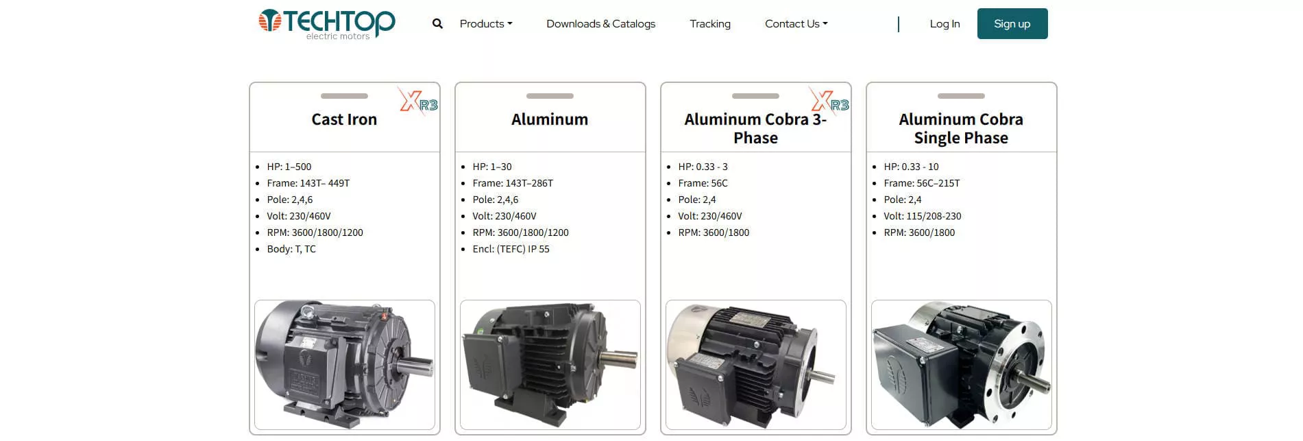 TechTop 3 Phase Electric Motor Manufacturer