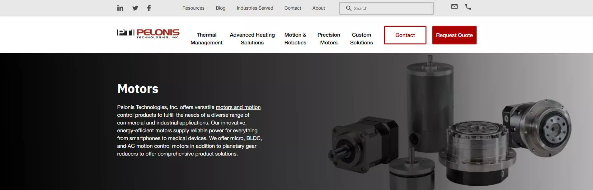 Pelonis Technologies AC Induction Motor Manufacturer