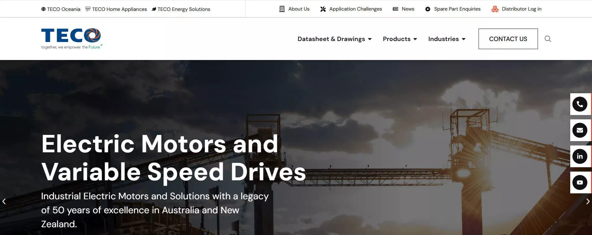 TECO Australia Single Phase Electric Motors