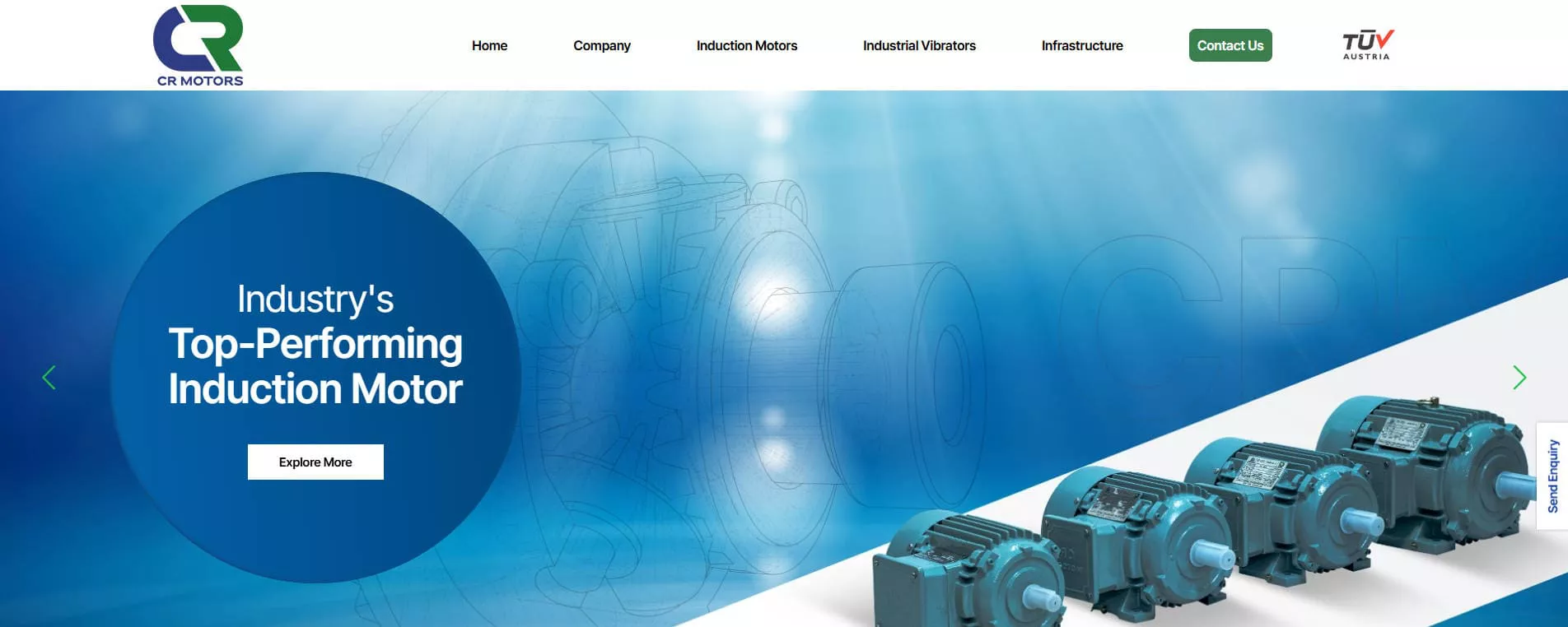 3 Phase Induction Motor Manufacturer CR Motors India