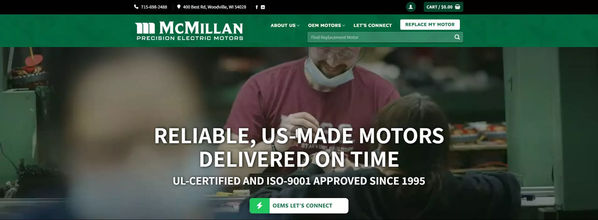 McMillan Electric AC Motor Manufacturer Made in the USA