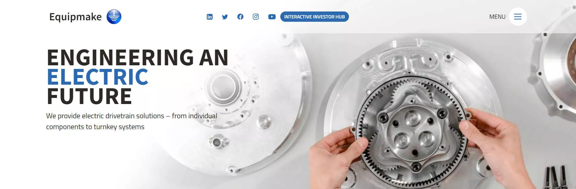 Equipmake electric motor manufacturer UK for automotive applications
