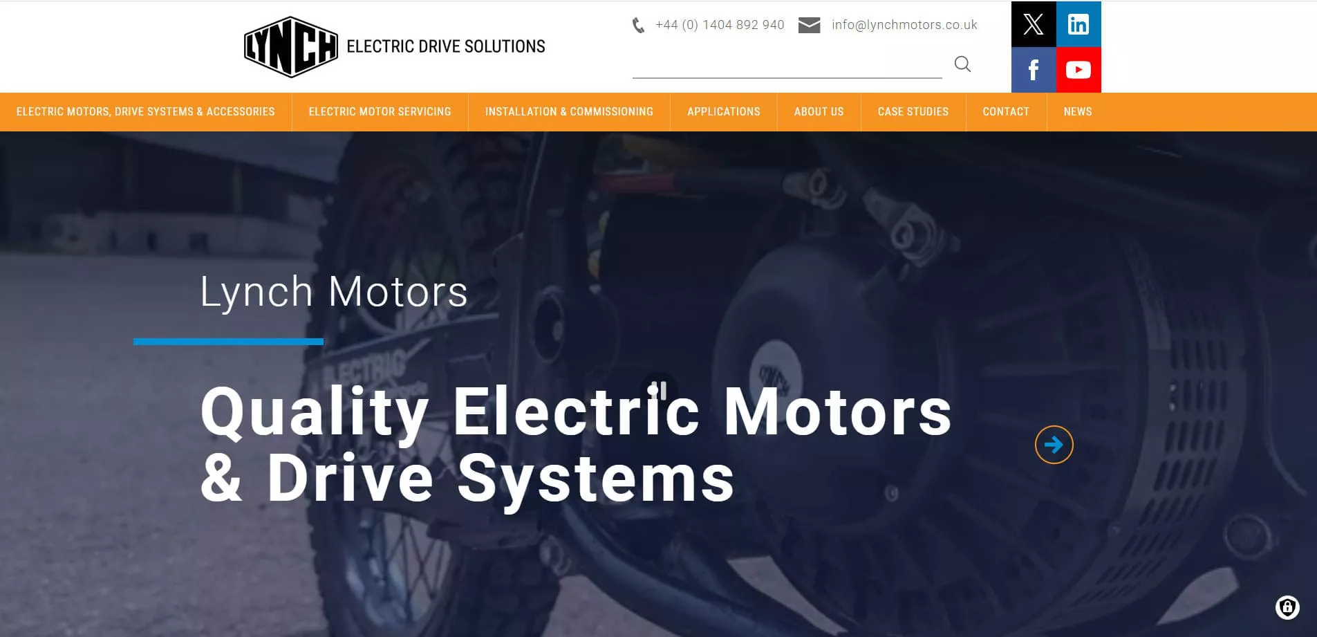 Lynch Motor Company electric motor manufacturer UK for EV applications
