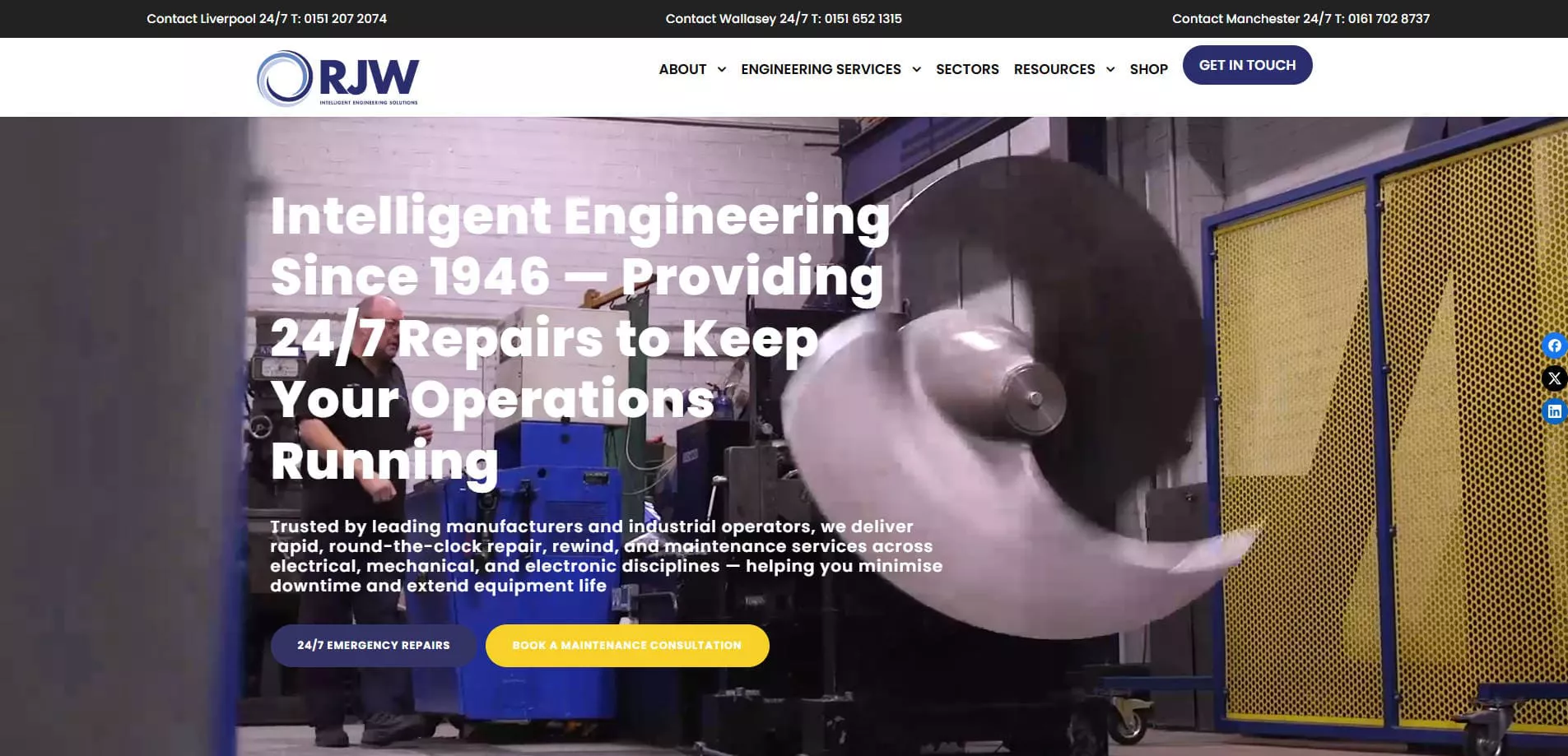 R.J. W Engineering electric motor manufacturing and engineering UK